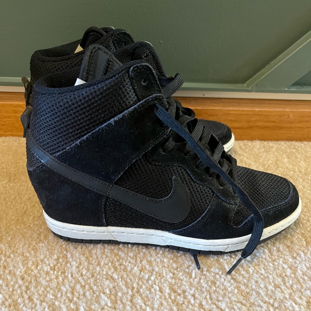 Nike Black Wedge Sneakers